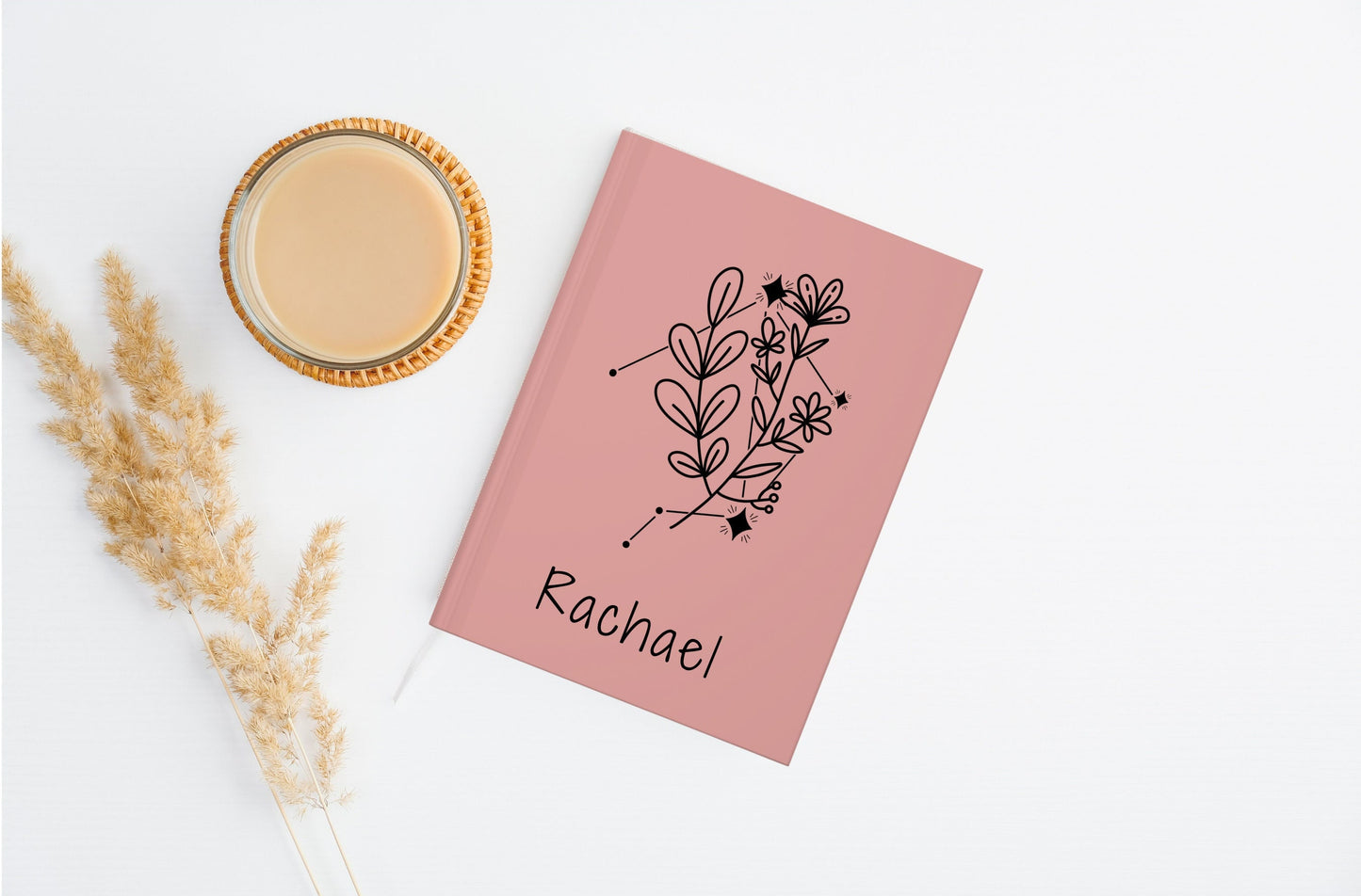 Celestial Birth Month Flower | Personalized Journal For Women | Celestial Wedding | Bridesmaid Gift Ideas | Aesthetic Journal Custom Gift |
