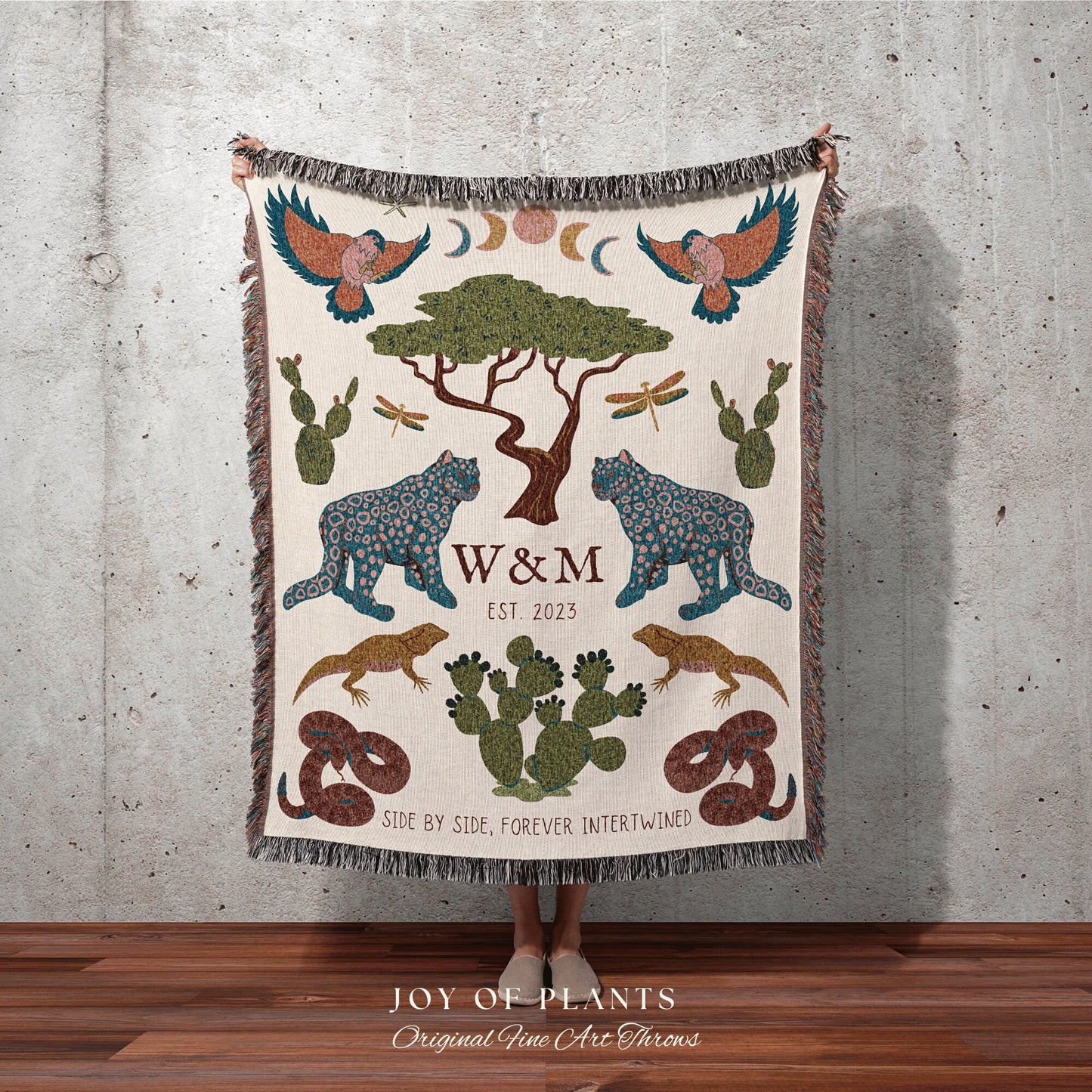 Wedding Initials Blanket Personalized Anniversary Gift Custom | Cottagecore Wedding Monogram Blanket Personalized Anniversary Gift Blanket |