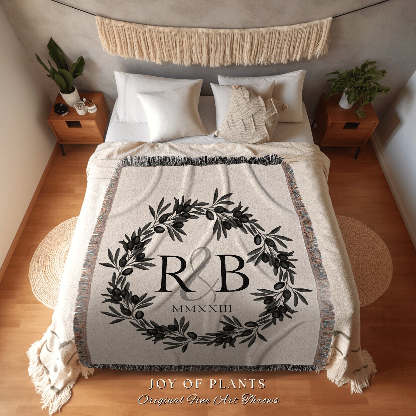 Custom Couple Wedding Gift Crushed Velvet Throw Blanket Couples Anniversary Gift His and Hers Initials Romantic Gift Wedding Blanket Custom