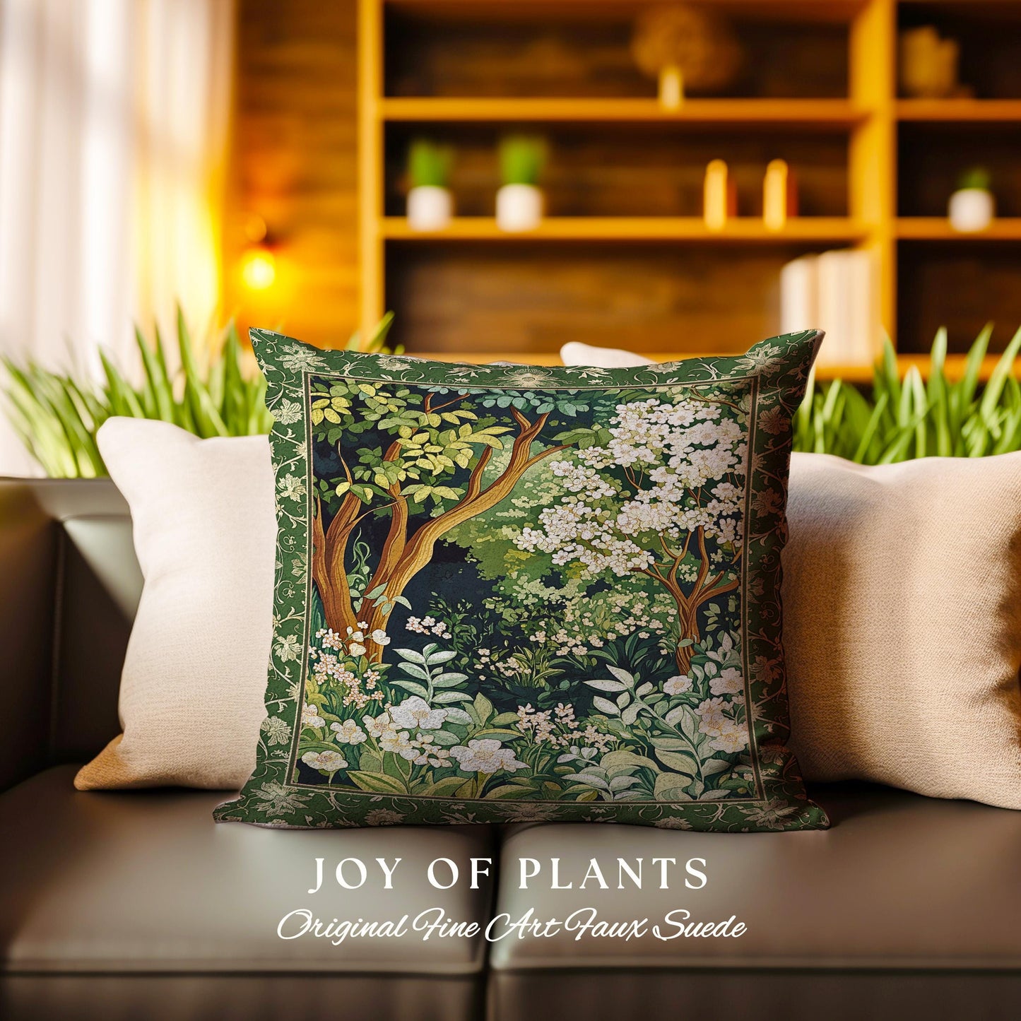 Wildflower Meadow Botanical Tapestry Pillow Fairy Inspired Bedroom Cottagecore Folklore Decor Ethereal Aesthetic Bohemian Fairycore Cushion