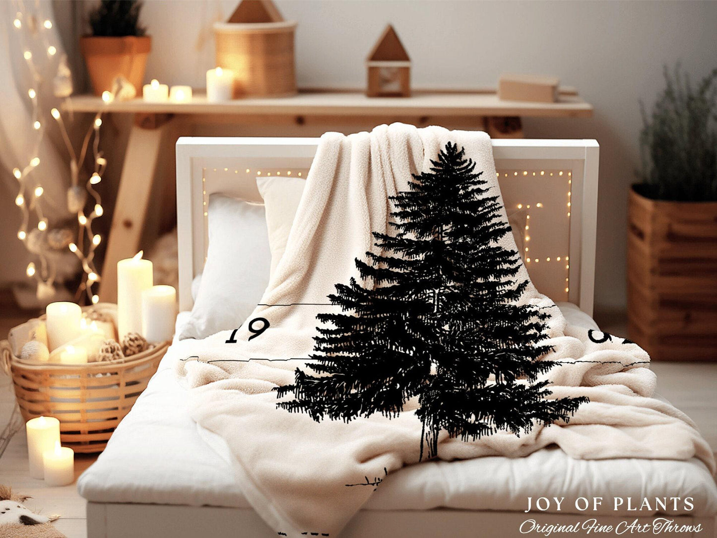 Christmas Family Tree Blanket | Woven Tapestry Personalized Family Gift Meaningful | Thoughtful Gift for Grandma Sentimental Gift for Family