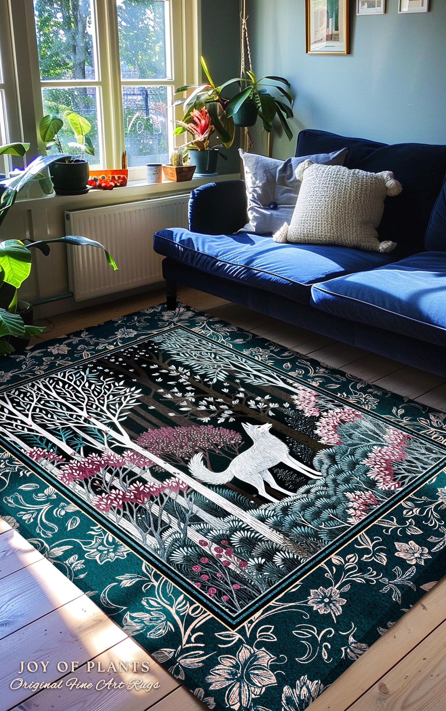 Storybook Folklore Boho Woven Wall Tapestry | Pastel Aesthetic Playful Nursery Wall Art Whimsical Botanical Nursery Scandinavian Folklore |