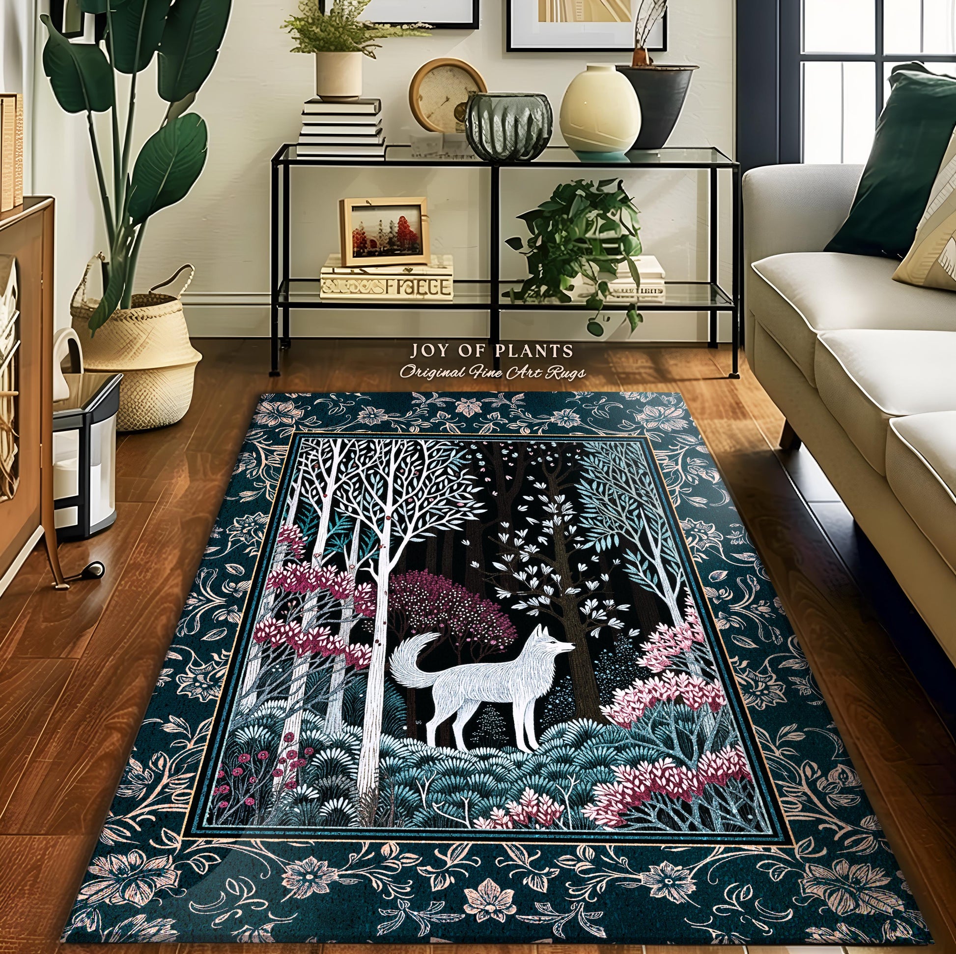 Storybook Folklore Boho Woven Wall Tapestry | Pastel Aesthetic Playful Nursery Wall Art Whimsical Botanical Nursery Scandinavian Folklore |