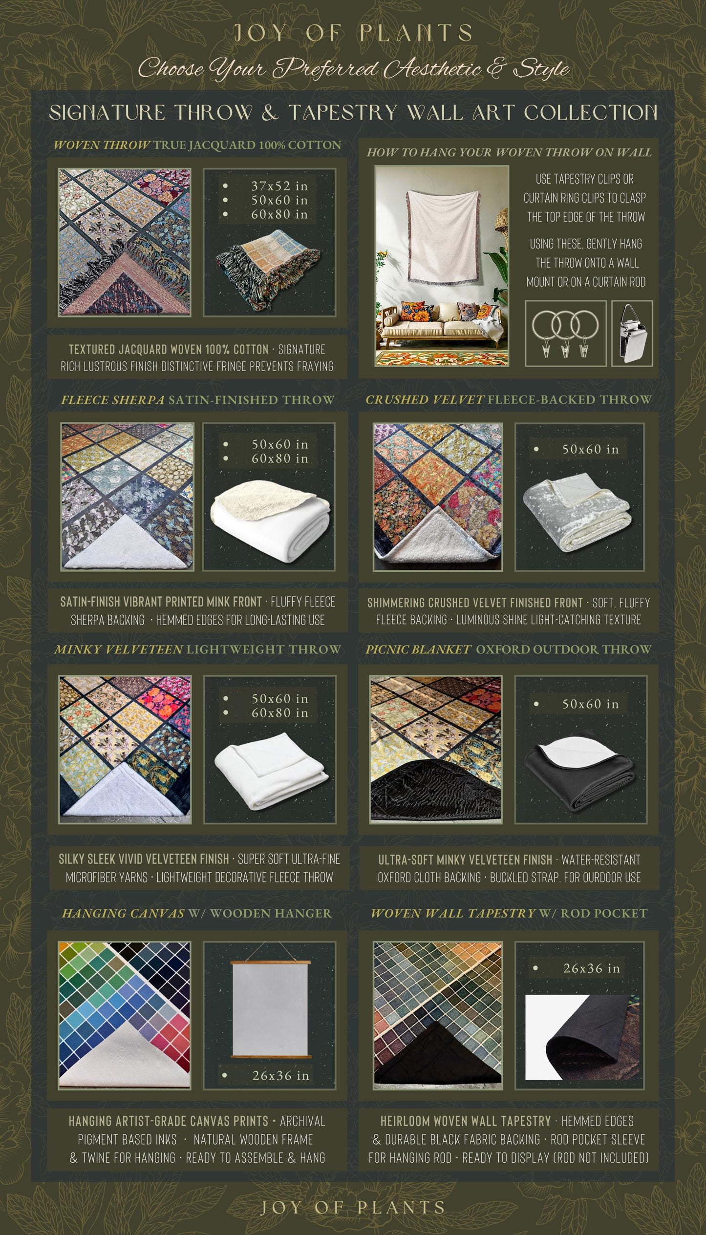 a brochure showing different types of quilts
