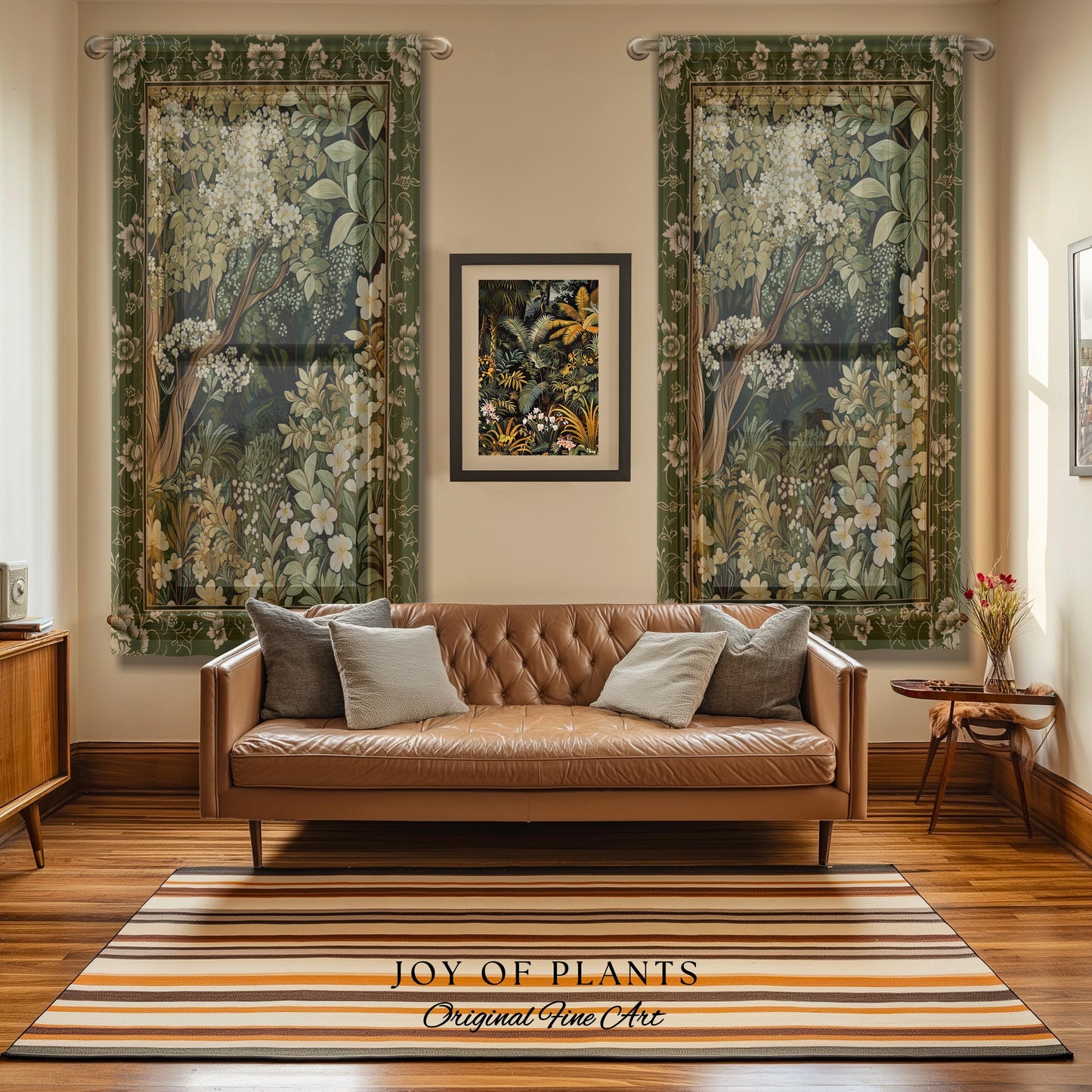 Soft Aesthetics Folklore Forest Curtain Fairy Inspired Bedroom | Cozy Cottagecore Ethereal Nature Aesthetic Sage Green Drapes Indie Decor