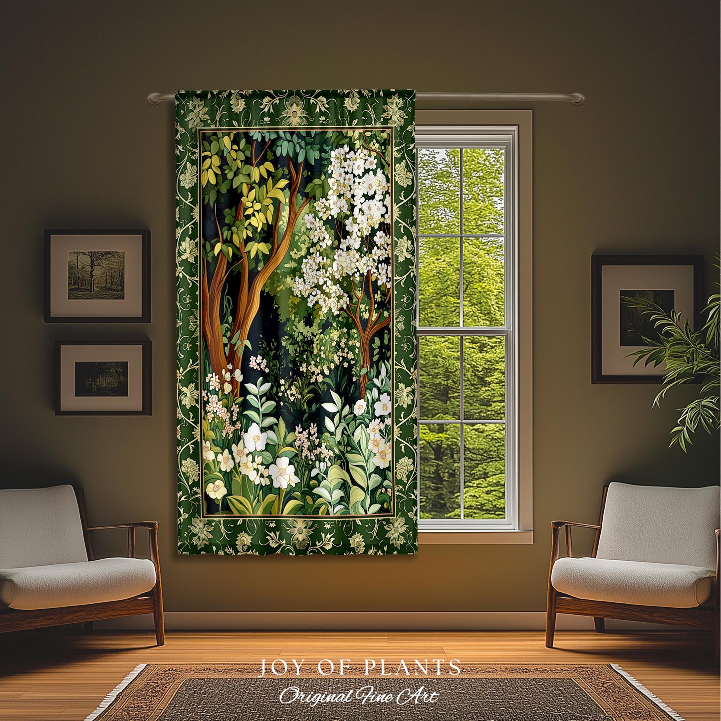 Wildflower Meadow Botanical Curtains Fairy Inspired Bedroom | Cottagecore Folklore Decor Ethereal Aesthetic Bohemian Fairycore Drapes Boho