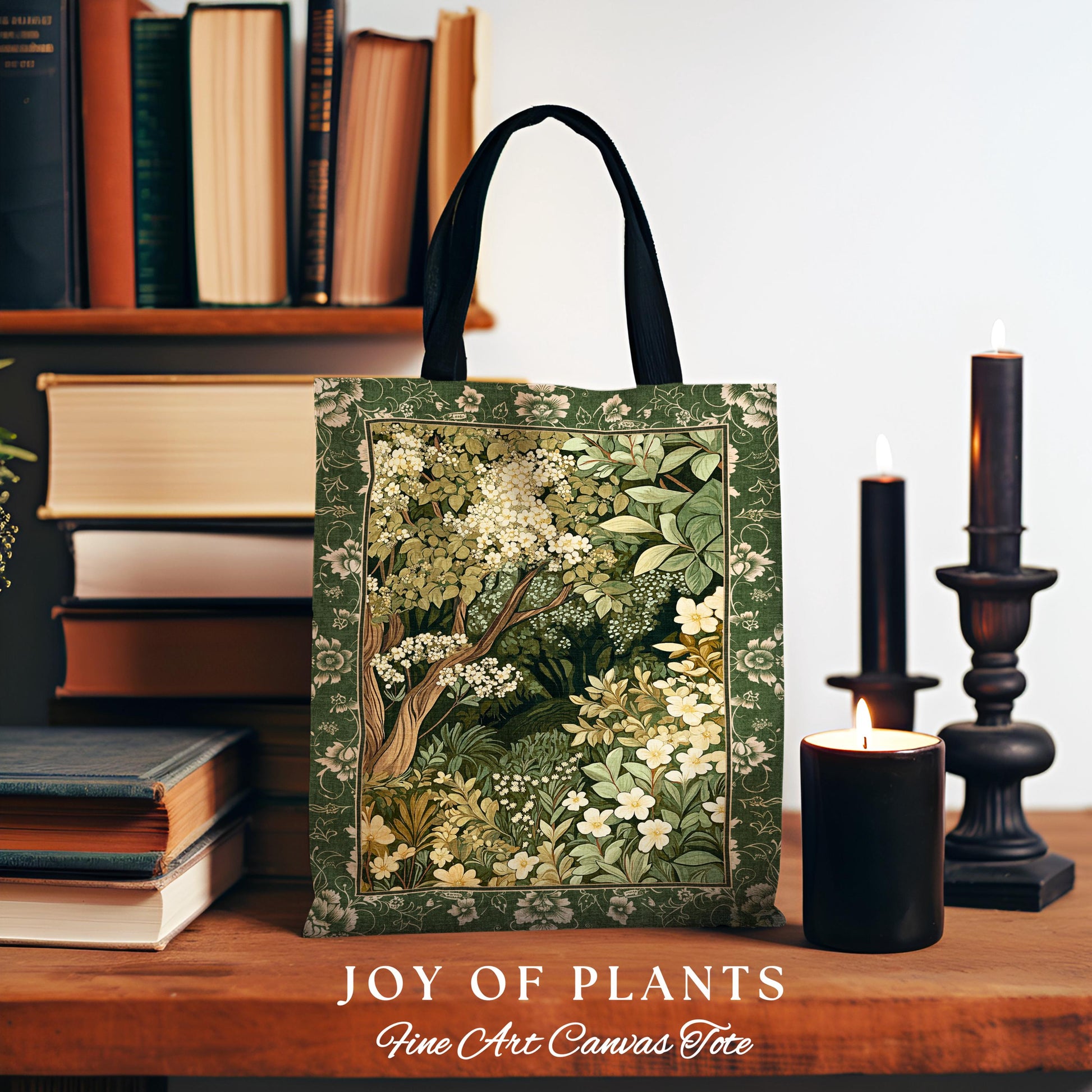 Soft Aesthetics Folklore Tote Bag | Fairy Inspired Style Cozy Cottagecore Accessory Ethereal Nature Aesthetic Sage Green Indie Woven Tote |