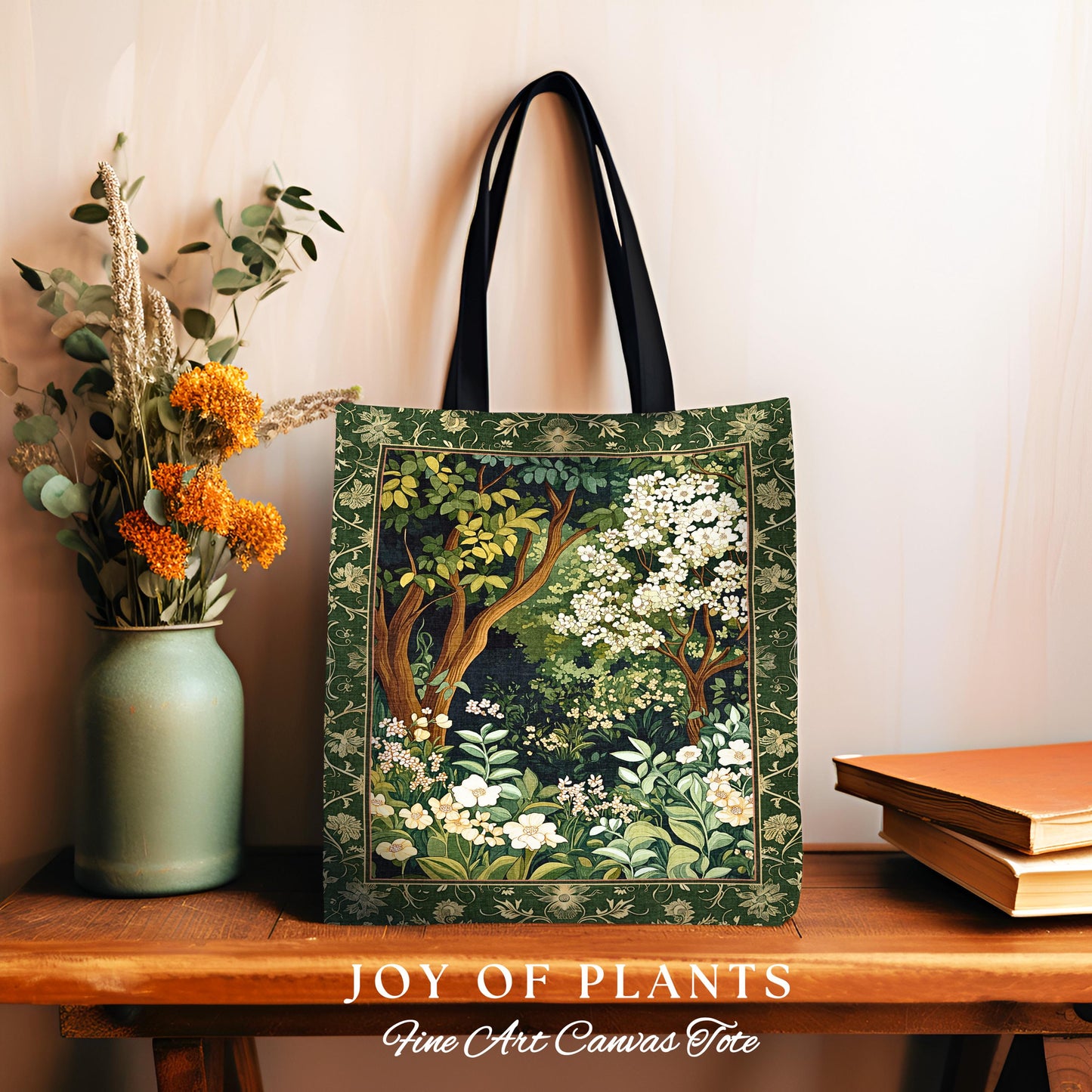 Wildflower Meadow Botanical Tapestry Bag Fairy Inspired Style Cottagecore Folklore Tote Bag Ethereal Aesthetic Bohemian Fairycore Accessory