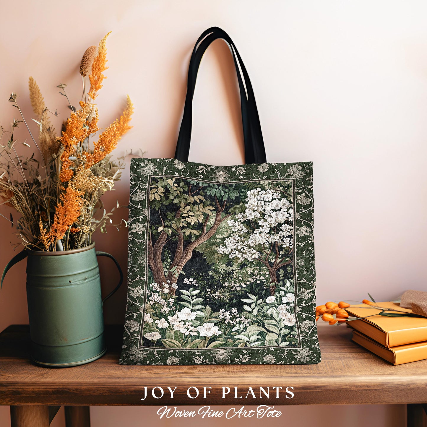 Wildflower Meadow Botanical Tapestry Bag Fairy Inspired Style Cottagecore Folklore Tote Bag Ethereal Aesthetic Bohemian Fairycore Accessory