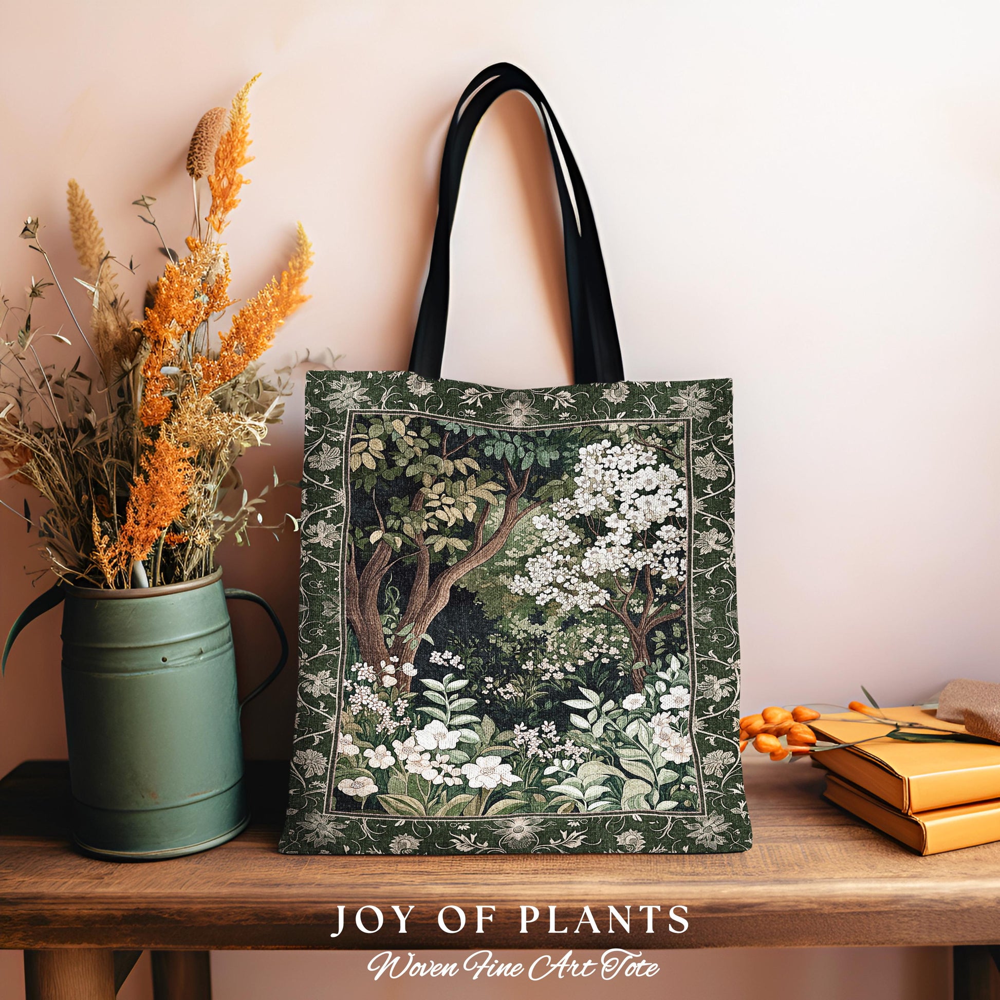 Wildflower Meadow Botanical Tapestry Bag Fairy Inspired Style Cottagecore Folklore Tote Bag Ethereal Aesthetic Bohemian Fairycore Accessory