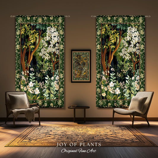 Wildflower Meadow Botanical Curtains Fairy Inspired Bedroom | Cottagecore Folklore Decor Ethereal Aesthetic Bohemian Fairycore Drapes Boho