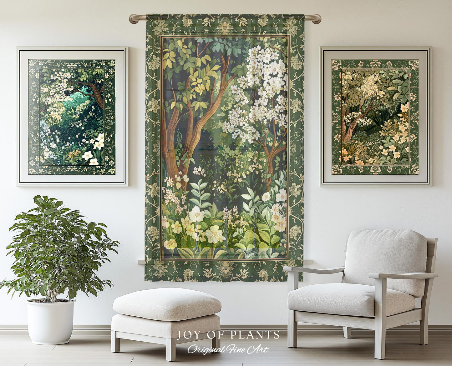 Wildflower Meadow Botanical Curtains Fairy Inspired Bedroom | Cottagecore Folklore Decor Ethereal Aesthetic Bohemian Fairycore Drapes Boho