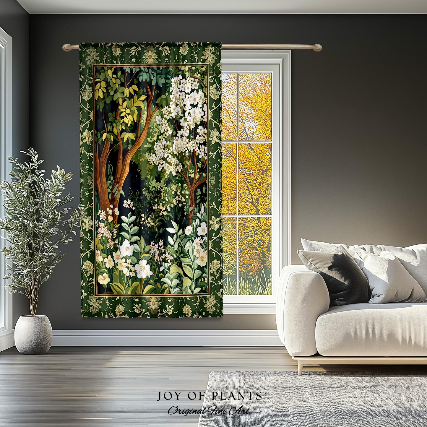 Wildflower Meadow Botanical Curtains Fairy Inspired Bedroom | Cottagecore Folklore Decor Ethereal Aesthetic Bohemian Fairycore Drapes Boho