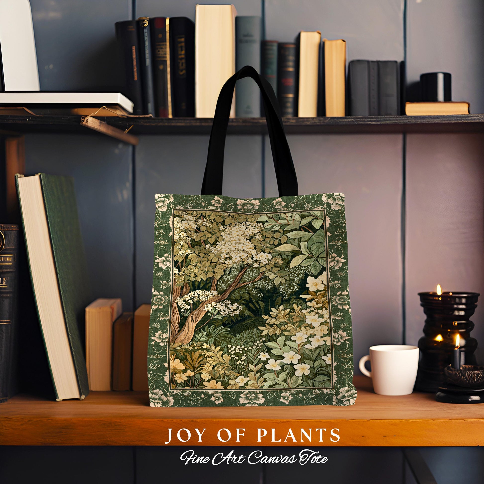 Soft Aesthetics Folklore Tote Bag | Fairy Inspired Style Cozy Cottagecore Accessory Ethereal Nature Aesthetic Sage Green Indie Woven Tote |