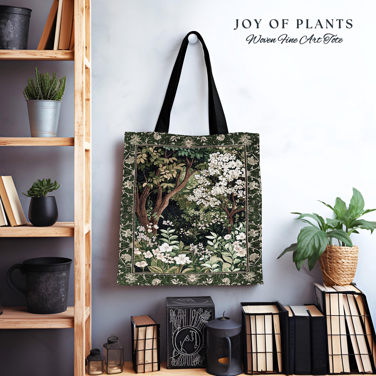Wildflower Meadow Botanical Tapestry Bag Fairy Inspired Style Cottagecore Folklore Tote Bag Ethereal Aesthetic Bohemian Fairycore Accessory