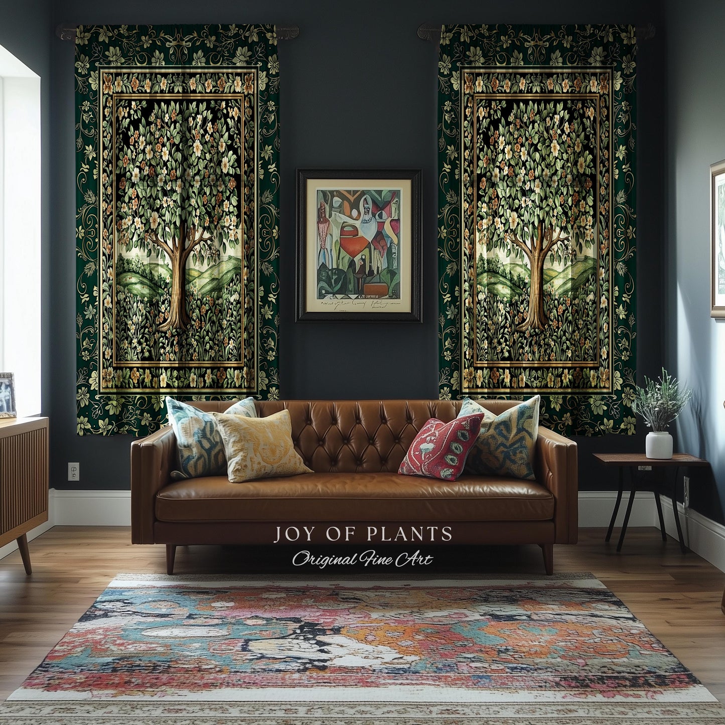 Fairytale Garden Timeless Curtains | Storybook Botanical Medieval Rustic Legacy Folklore Romantic Cottage Inspired Earthy Aesthetic Drapes |