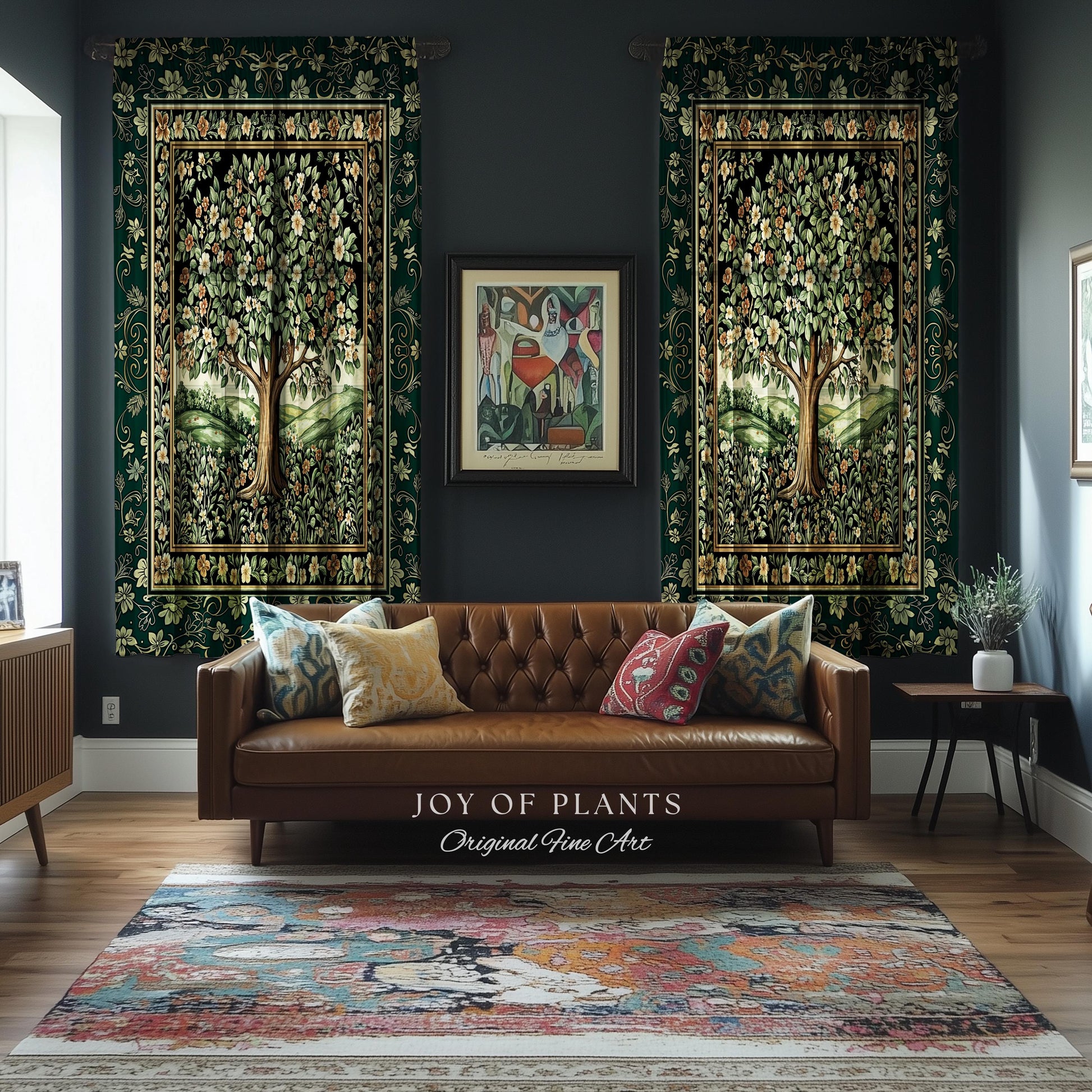 Fairytale Garden Timeless Curtains | Storybook Botanical Medieval Rustic Legacy Folklore Romantic Cottage Inspired Earthy Aesthetic Drapes |