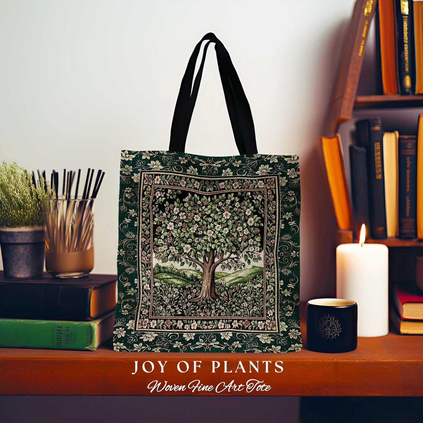 Fairytale Garden Timeless Everyday Tote | Storybook Botanical Medieval Rustic Folklore Romantic Cottage Inspired Cozy Earthy Aesthetic Bag |