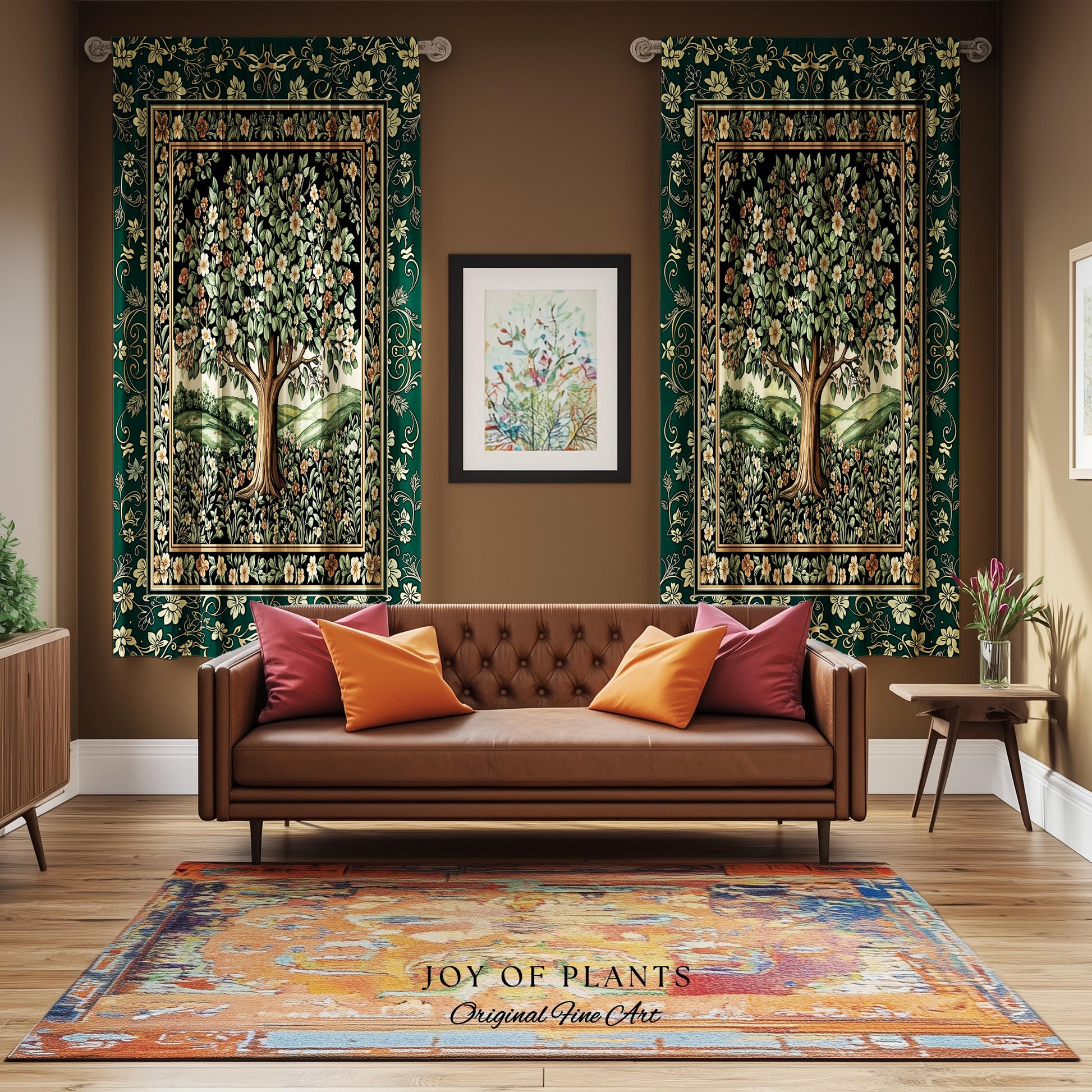 Fairytale Garden Timeless Curtains | Storybook Botanical Medieval Rustic Legacy Folklore Romantic Cottage Inspired Earthy Aesthetic Drapes |