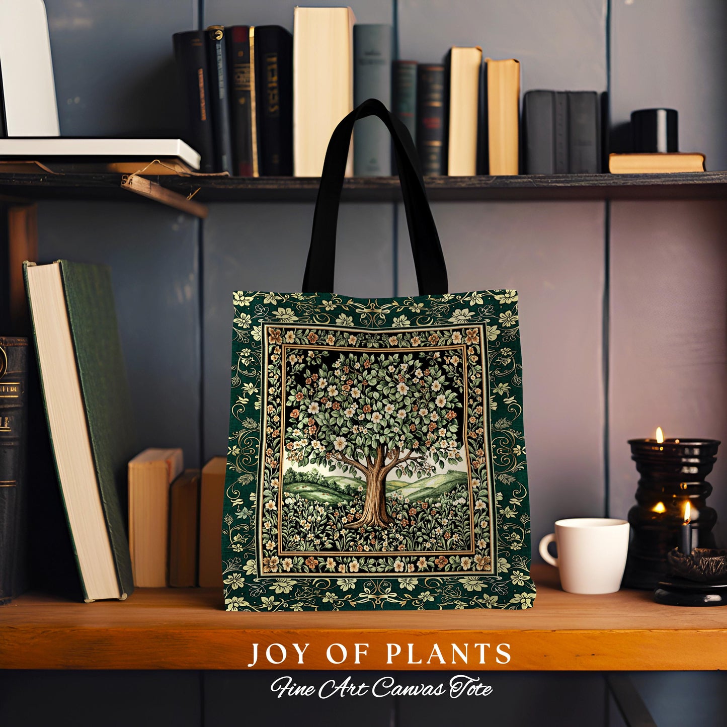 Fairytale Garden Timeless Everyday Tote | Storybook Botanical Medieval Rustic Folklore Romantic Cottage Inspired Cozy Earthy Aesthetic Bag |