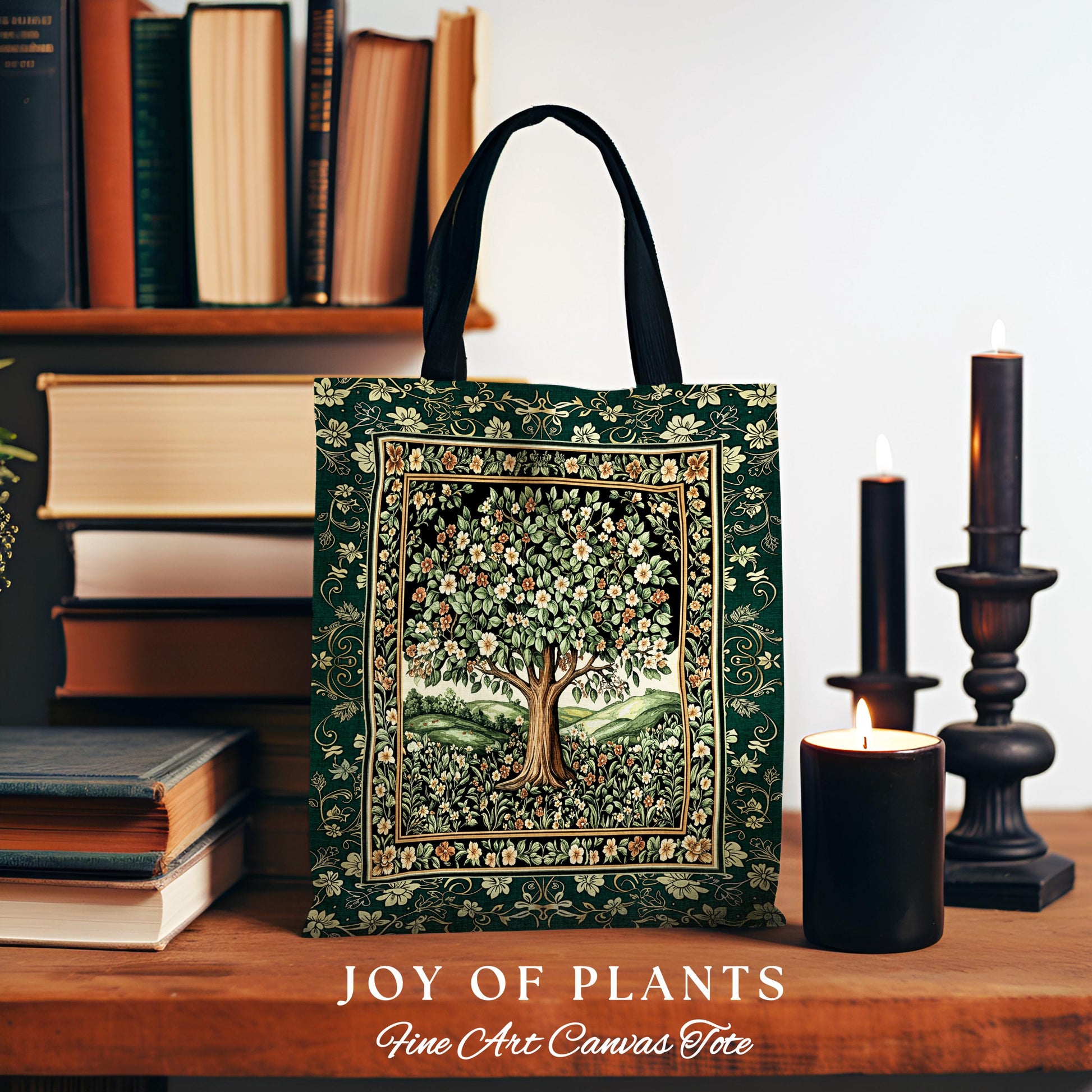 Fairytale Garden Timeless Everyday Tote | Storybook Botanical Medieval Rustic Folklore Romantic Cottage Inspired Cozy Earthy Aesthetic Bag |
