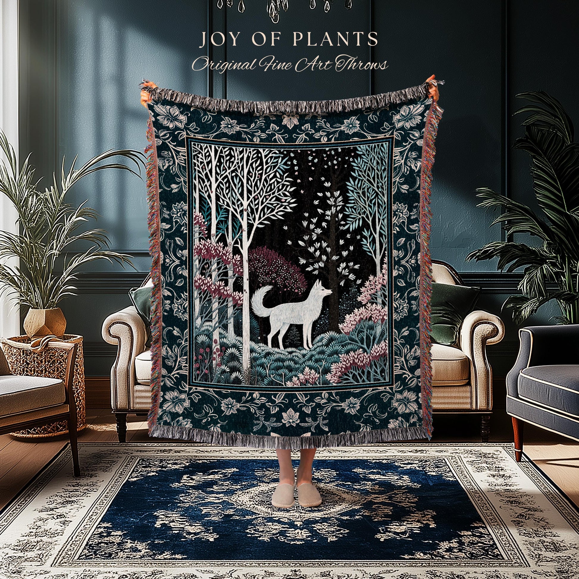 Storybook Folklore Boho Woven Wall Tapestry | Pastel Aesthetic Playful Nursery Wall Art Whimsical Botanical Nursery Scandinavian Folklore |