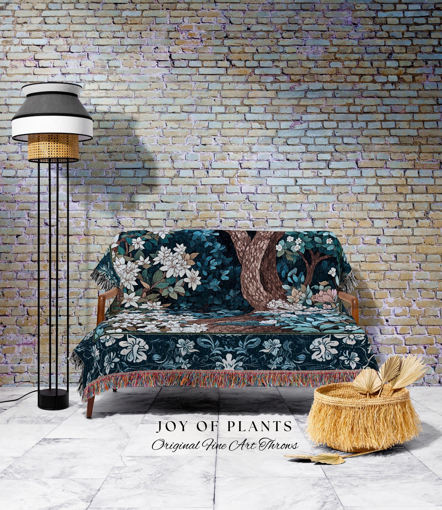 Bohemian Tree Tapestry Blanket Magical Aesthetic Folklore Forest Ethereal Throw | Nature Inspired Woodland Magic Wildflower Fairycore Decor