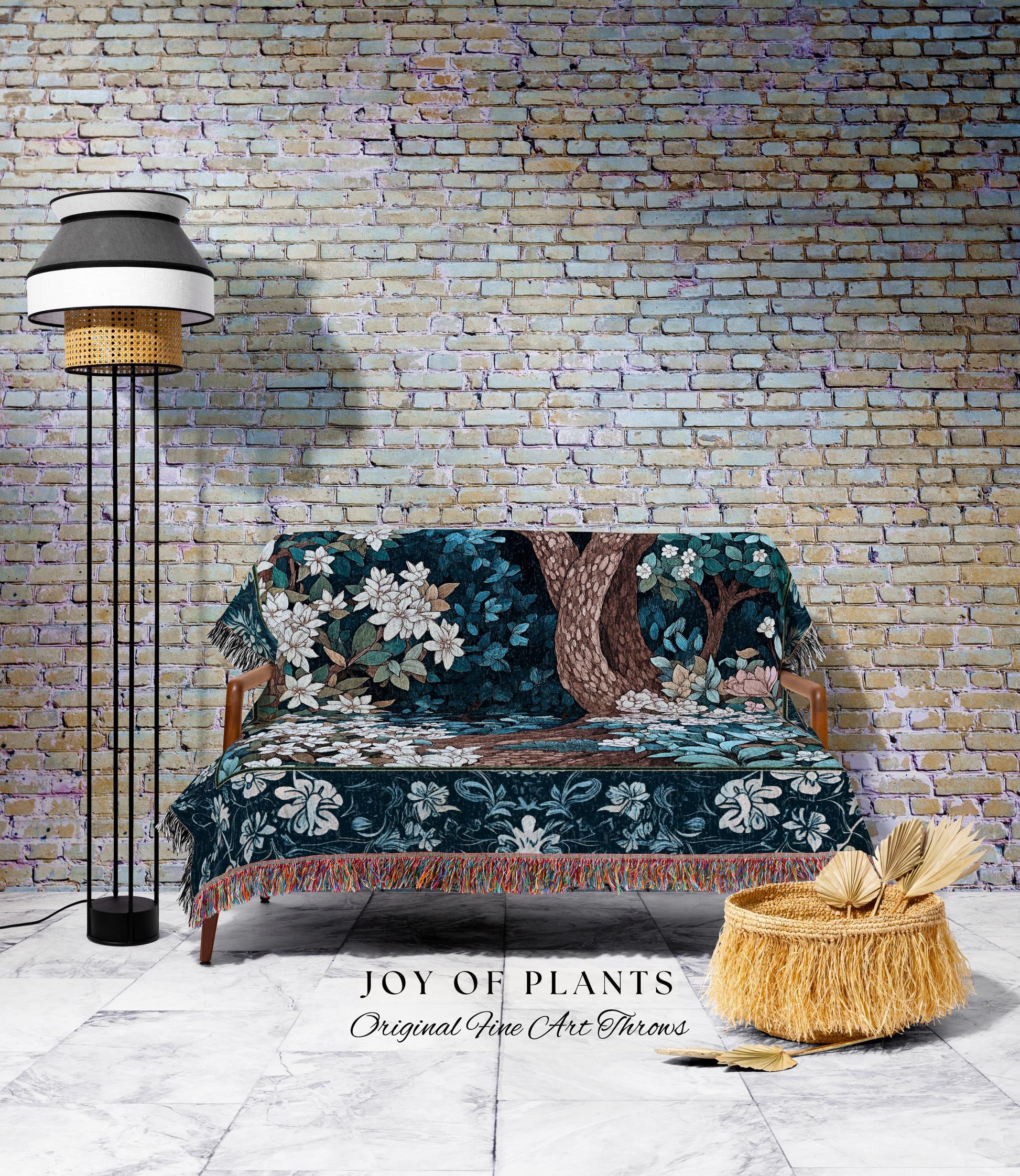 Bohemian Tree Tapestry Blanket Magical Aesthetic Folklore Forest Ethereal Throw | Nature Inspired Woodland Magic Wildflower Fairycore Decor