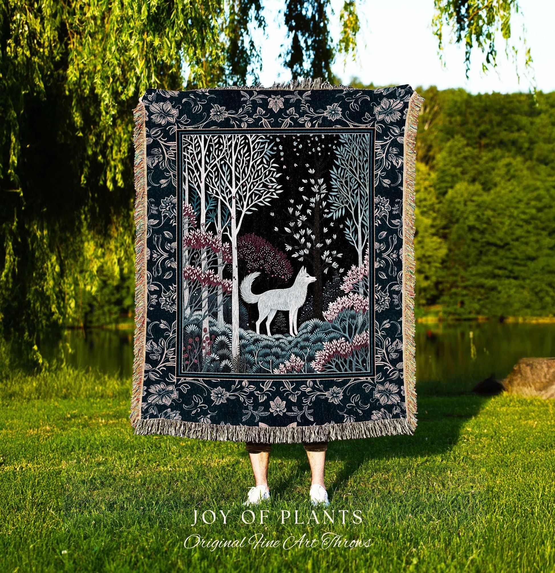 Storybook Folklore Boho Woven Wall Tapestry | Pastel Aesthetic Playful Nursery Wall Art Whimsical Botanical Nursery Scandinavian Folklore |