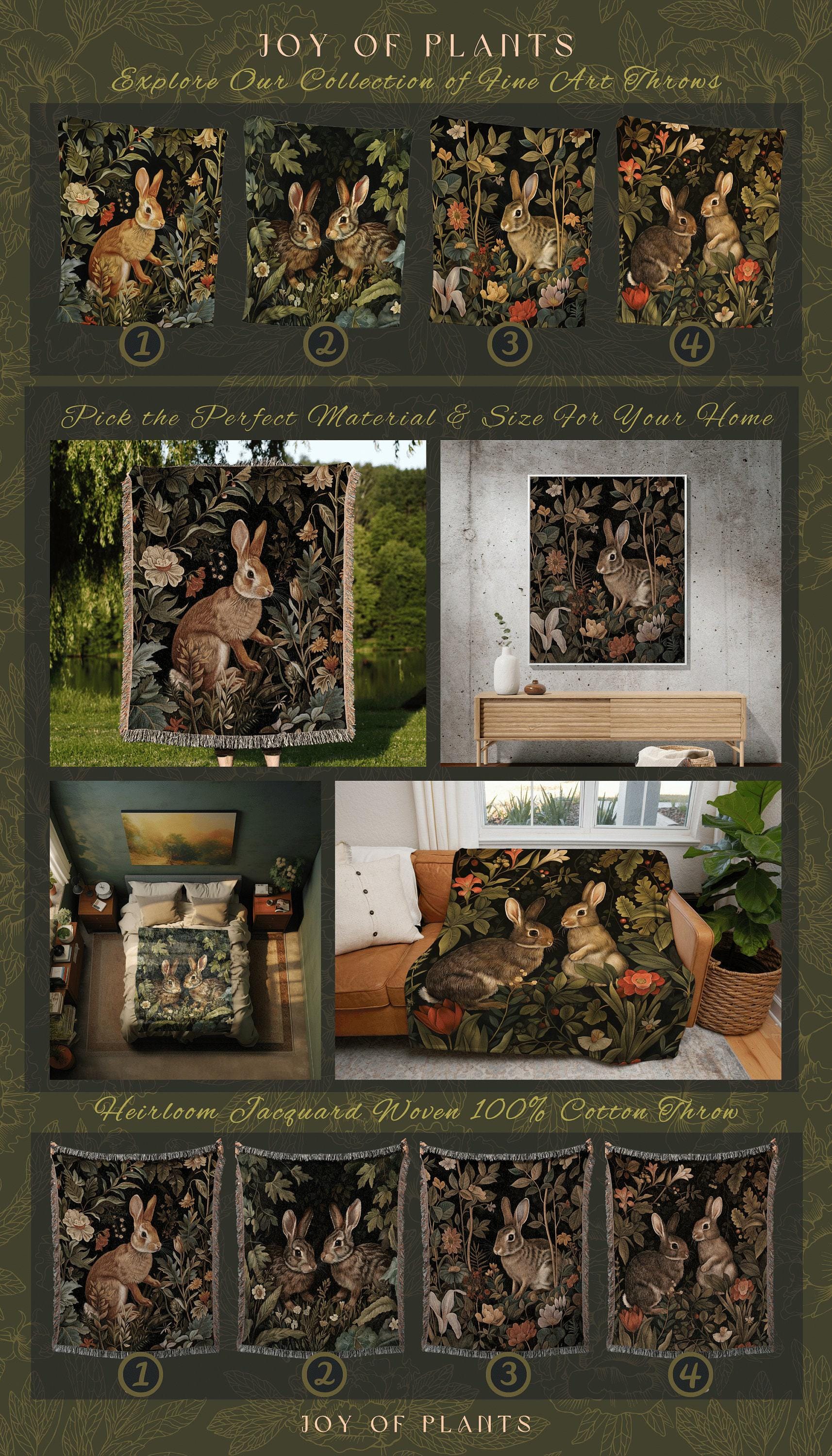 Rustic Woodland Tapestry Woven | Cottagecore Wildflower Tapestry Boho Room Decor Woodland Aesthetic Fairy Core Throw Woven Wallhanging Gift