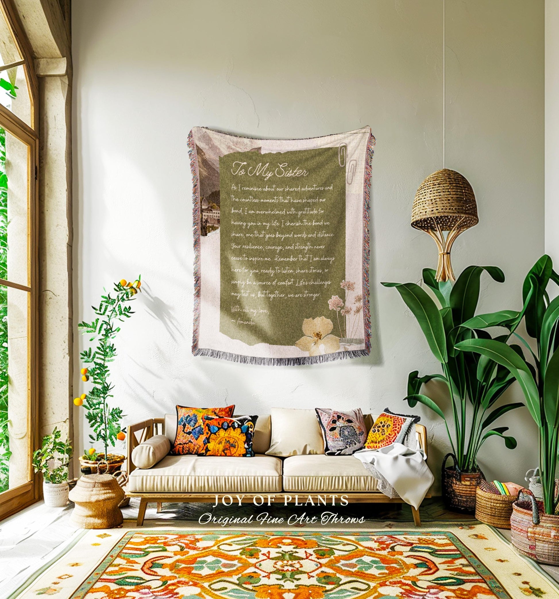 Personalized Letter to Loved One Blanket | Custom Handwriting Woven Throw Thoughtful Dad Custom Sentimental Gift for Grandpa and Grandma |