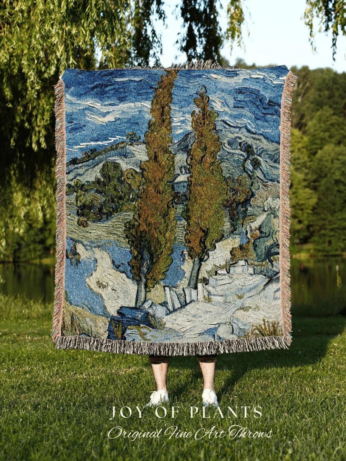 Fine Art Woven Throw Blanket | Van Gogh Tapestry | Dark Academia Tapestry Blanket | Nature Woven Blanket | Art Teacher Gift | Custom Blanket
