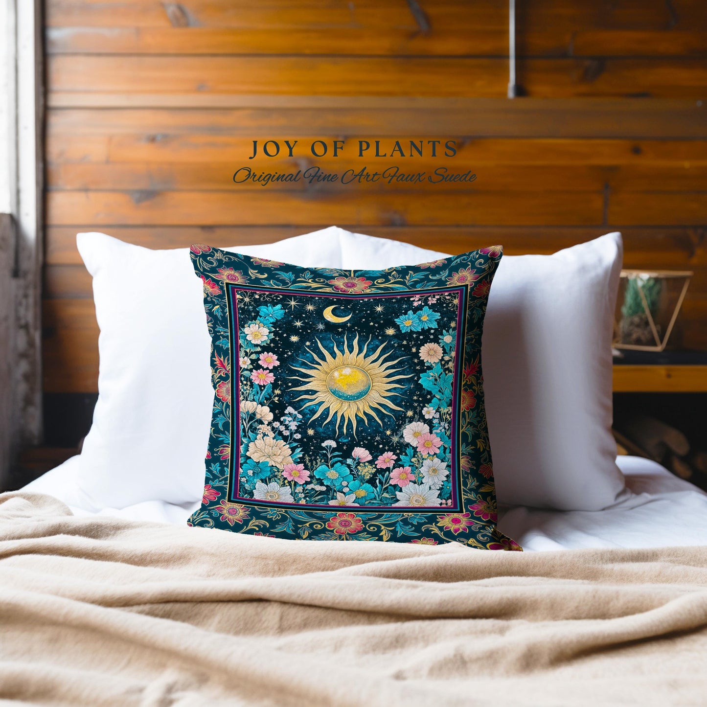 Celestial Sun Rustic Decorative Cushion Tapestry Throw Pillow