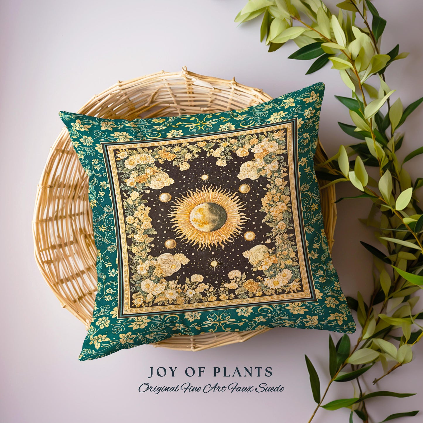 Sun and Moon Bohemian Decorative Cushion Tapestry Throw Pillow