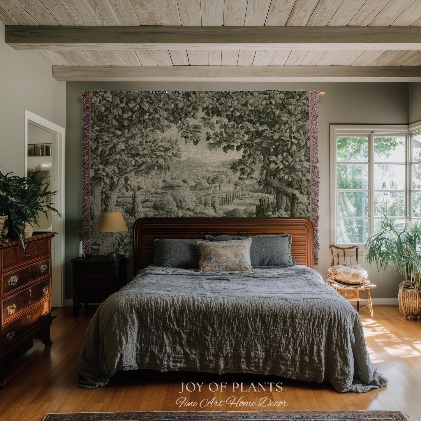 Orchard Countryside Verdure Wall Textile | Old Master Art French Scenic European Pastoral Museumcore Tapestry Antique Estate Jacquard Woven