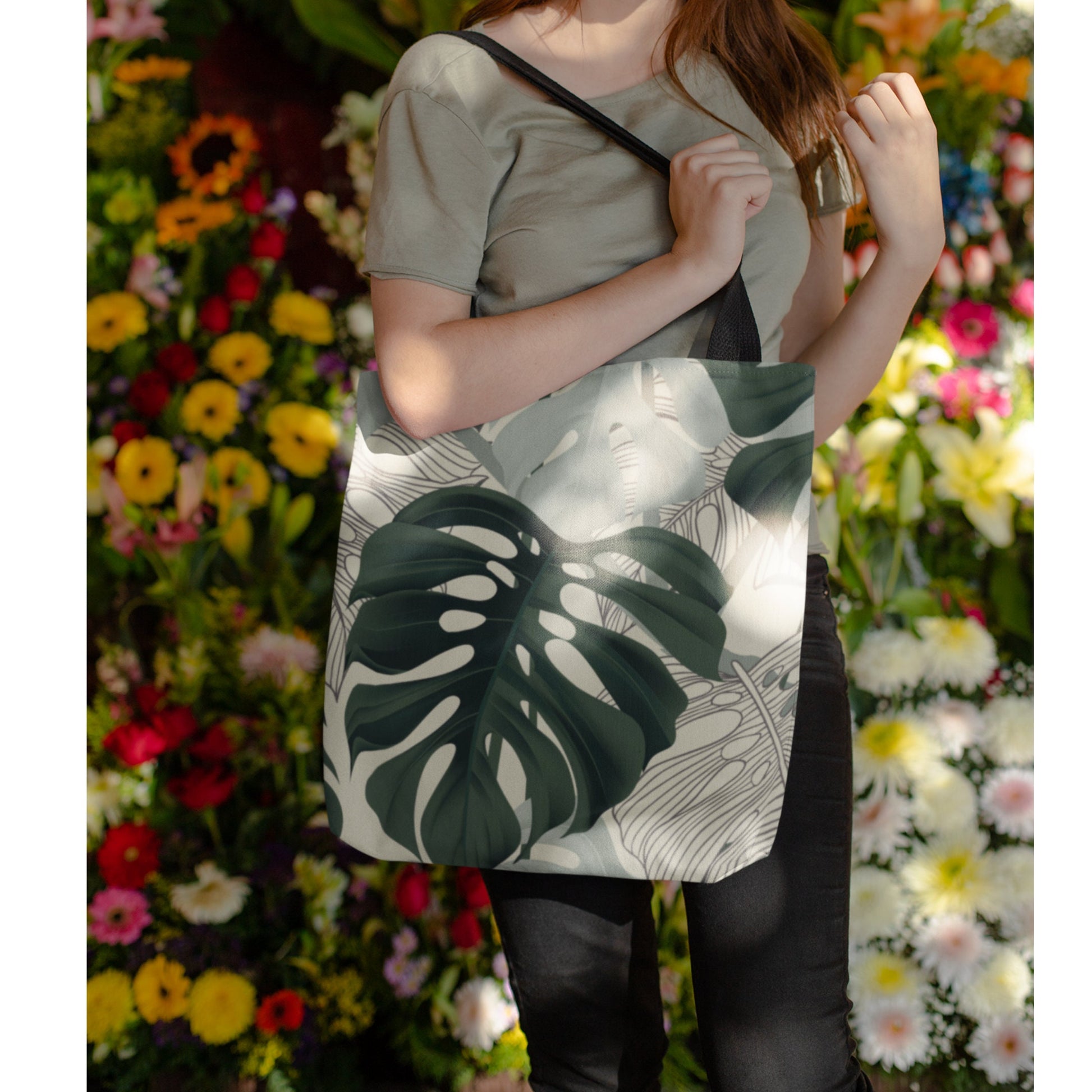 Monstera Plant Lovers Tote Bag | Plant Lady Gift | Monstera Plant Tote | Plant Lady Gift Botanical Tote Bag | Monstera Plant Mom Gift |