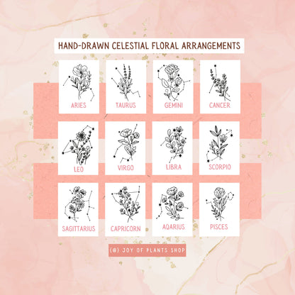 Celestial Birth Month Flower | Personalized Journal For Women | Celestial Wedding | Bridesmaid Gift Ideas | Aesthetic Journal Custom Gift |