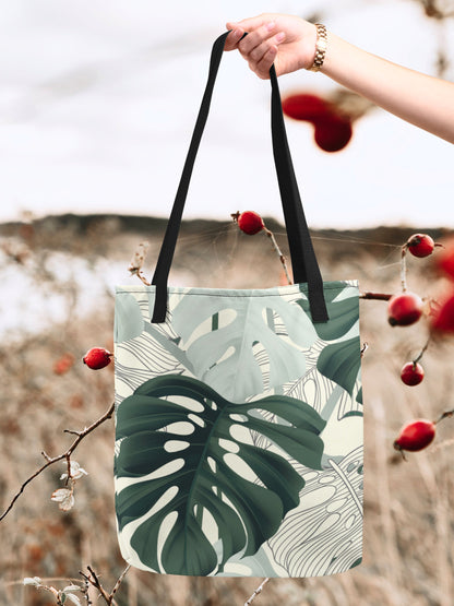 Monstera Plant Lovers Tote Bag | Plant Lady Gift | Monstera Plant Tote | Plant Lady Gift Botanical Tote Bag | Monstera Plant Mom Gift |