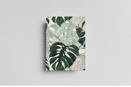 Monstera Print Journal | Botanical Print Journal for Women | Plant Lover Journal | Botanical Plant Lover Gift | Tropical Self Care Journal |