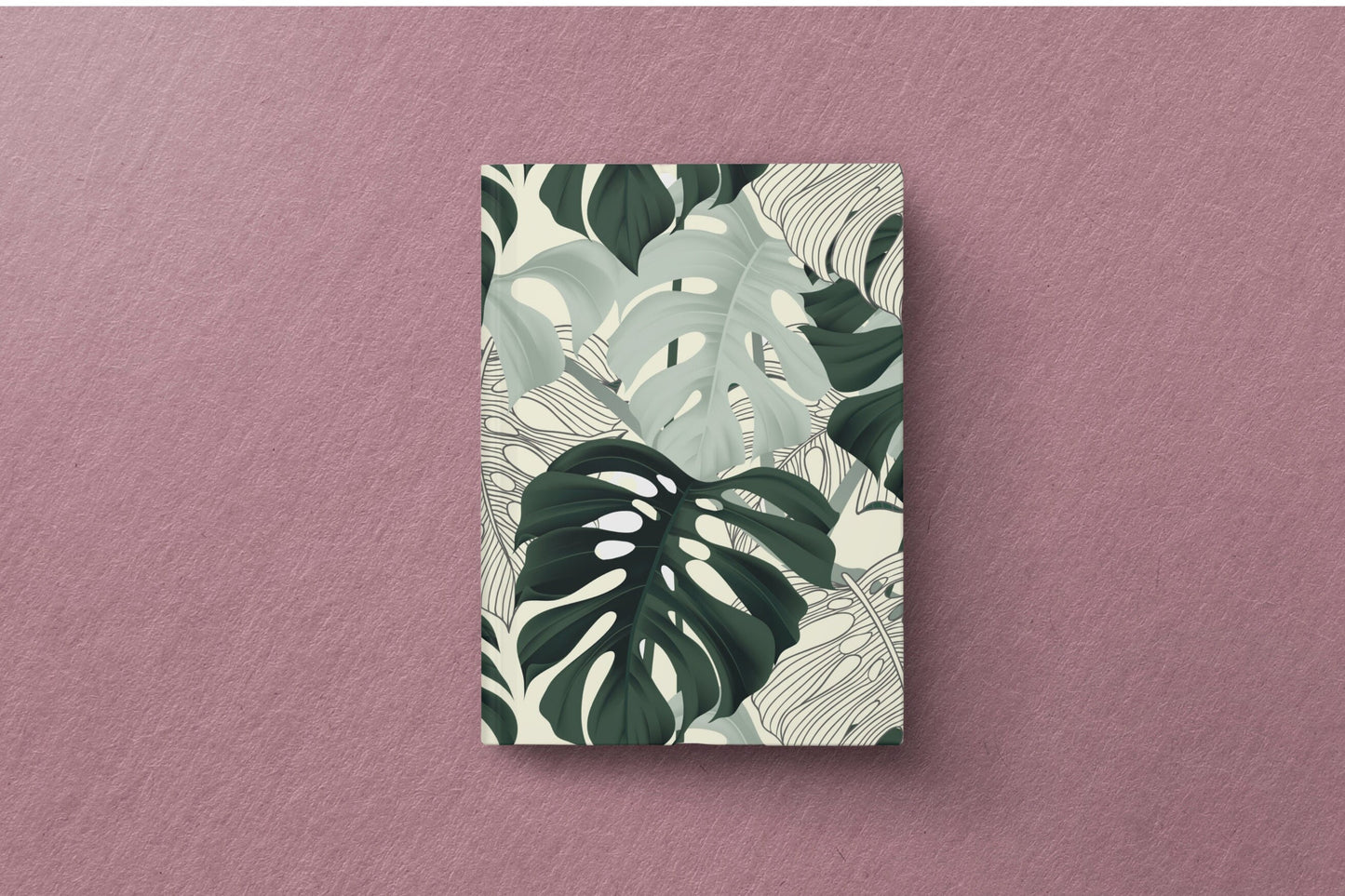 Monstera Print Journal | Botanical Print Journal for Women | Plant Lover Journal | Botanical Plant Lover Gift | Tropical Self Care Journal |