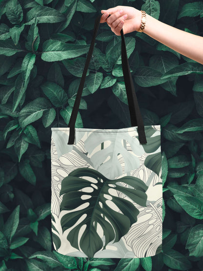 Monstera Plant Lovers Tote Bag | Plant Lady Gift | Monstera Plant Tote | Plant Lady Gift Botanical Tote Bag | Monstera Plant Mom Gift |