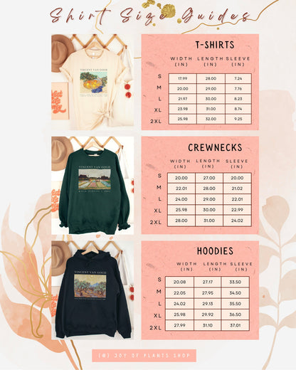 Van Gogh Print | Vintage Art Sweatshirt | Artist Aesthetic Clothing | Van Gogh Painting | Indie Womens Clothes | Sweatshirt, TShirt & Hoodie