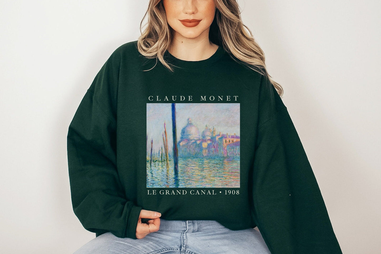 Aesthetic Claude Monet Shirt | Monet Sweatshirt | Monet Painting Art History T Shirts | Artsy 90s Aesthetic Sweatshirt Claude Monet Painting