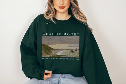 90s Aesthetic Monet Shirt | Monet Sweatshirt | Monet Painting Art History T Shirts | Artsy Academia Aesthetic Sweatshirt Claude Monet Tshirt