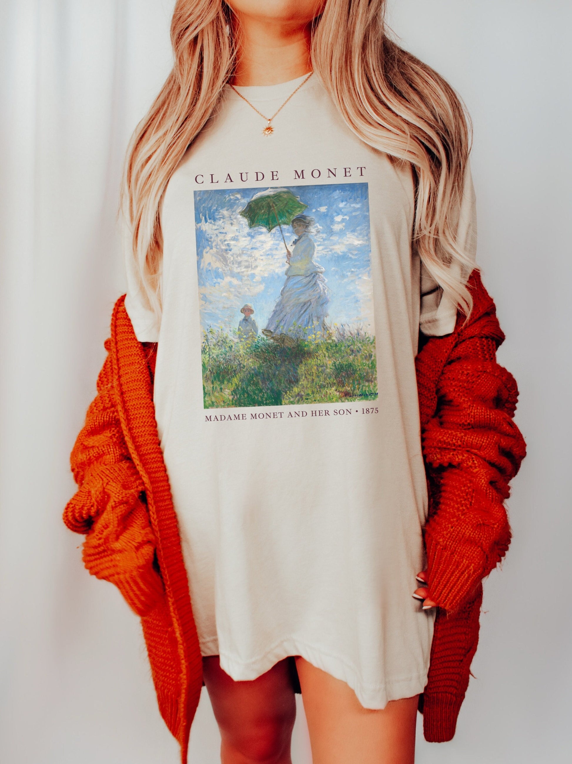 Aesthetic Claude Monet Shirt | Monet Sweatshirt | Monet Painting Art History T Shirts | Artsy 90s Aesthetic Sweatshirt Claude Monet Painting