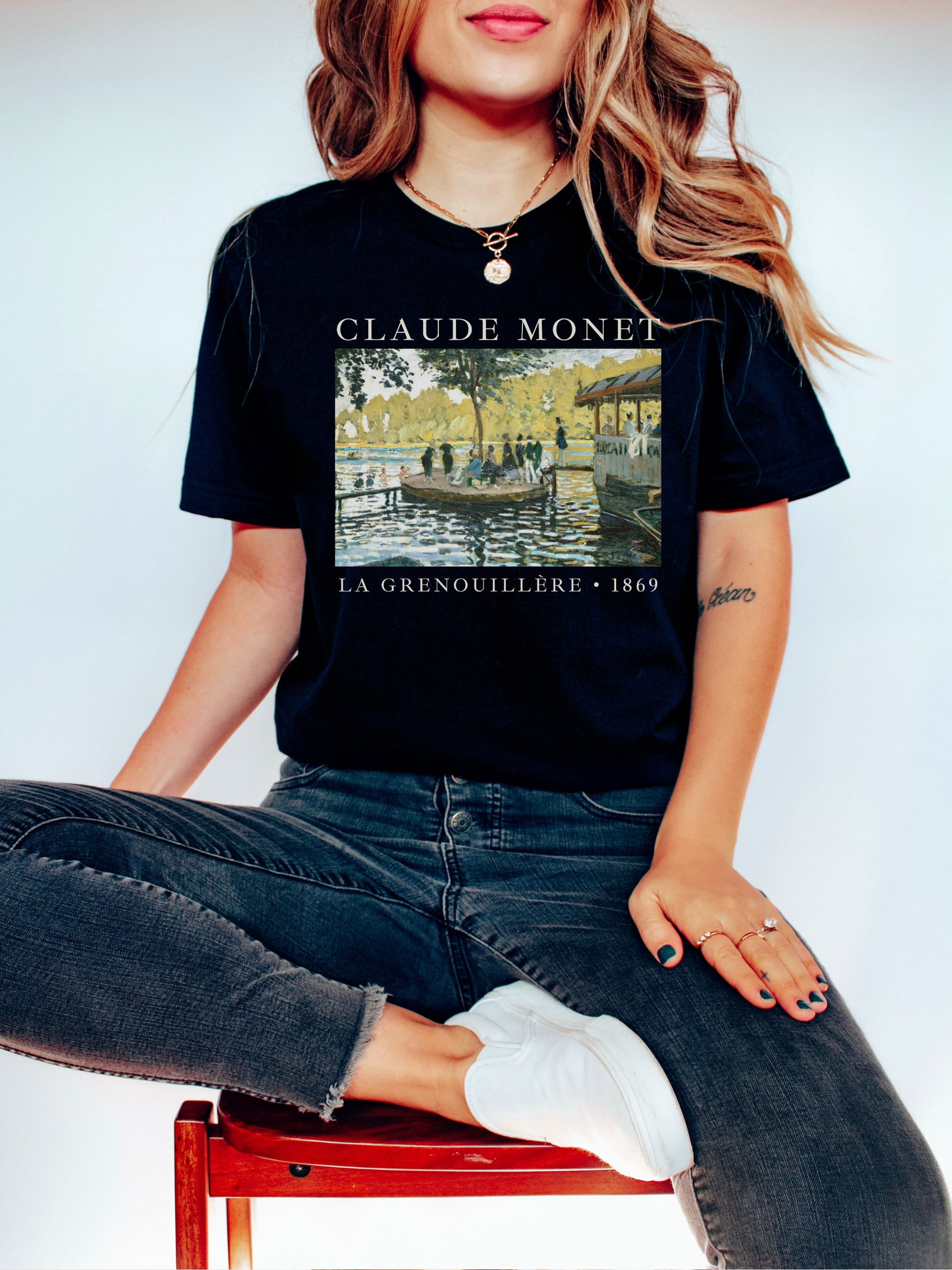 Claude Monet Water Lilies Painting | Famous Art Shirt | Monet Sweatshirt | Art History T Shirts | Artsy 90s Aesthetic | Monet Water Lilies |