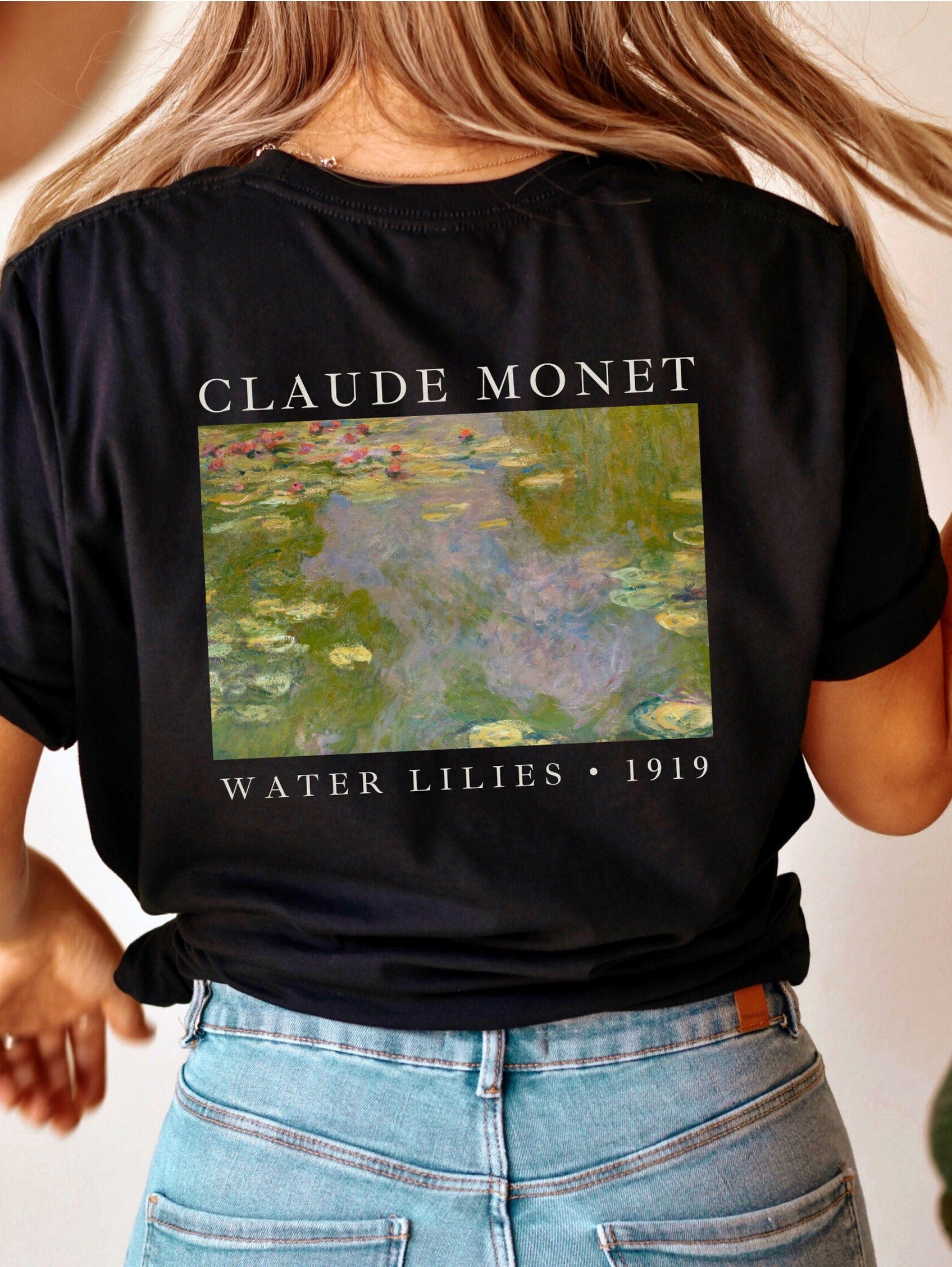 Claude Monet Water Lilies Painting | Famous Art Shirt | Monet Sweatshirt | Art History T Shirts | Artsy 90s Aesthetic | Monet Water Lilies |