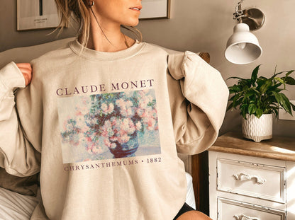 Camille on the Beach | Vintage Monet Sweatshirt | Monet Painting Art History T Shirts | Artsy 90s Aesthetic Sweatshirt Claude Monet Painting