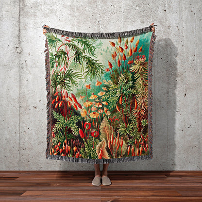 Maximalist Decor Woven Tapestry | Ernst Haeckel Wall Art | Under the Sea | Sea Life Woven Blanket | Woven Throw Blanket Vintage Nautical |