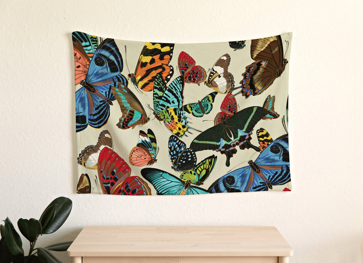 Butterfly Collage Tapestry | Vintage Moth Art Tapestry | Maximalist Decor | Moth Blanket Colorful Decor | Butterfly Aesthetic Fairycore Art